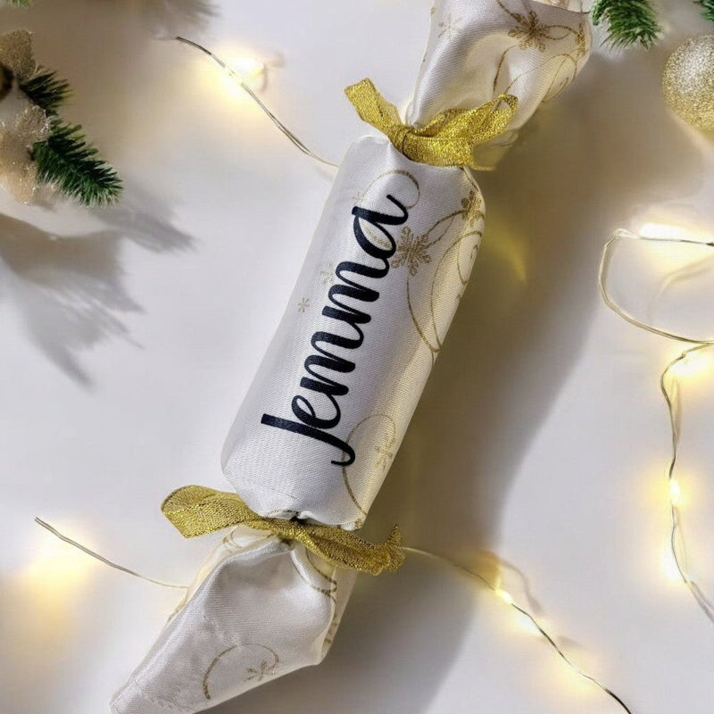 Eco Friendly Reusable Cloth Personalised Christmas Crackers PEGGY