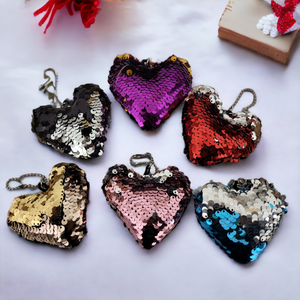 Glitter heart Christmas Tree Decoration PureEssenceGreetings