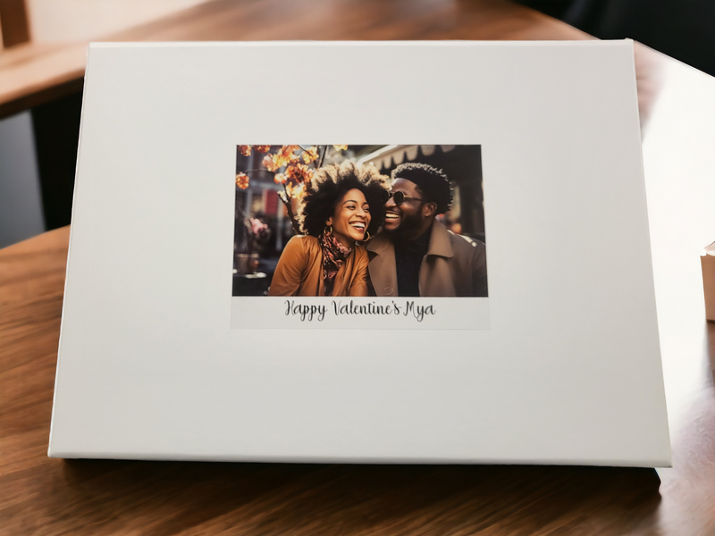 Personalised White Folding Magnetic Photo Gift Box PureEssenceGreetings
