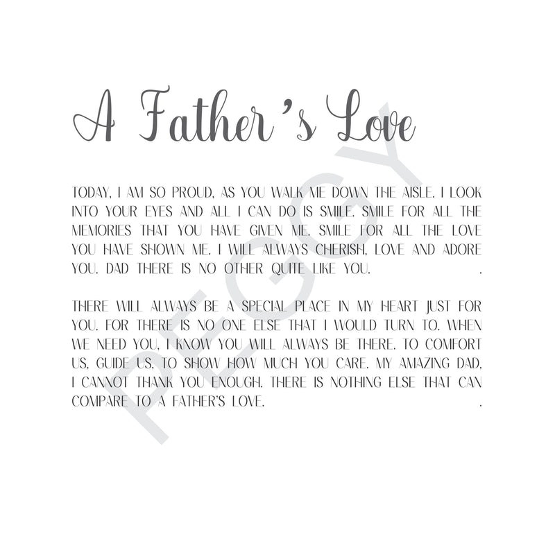Father of the Bride Mounted Card | A Father's Love PureEssenceGreetings