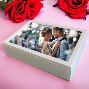 Personalised Wood Photo Keepsake Box PureEssenceGreetings