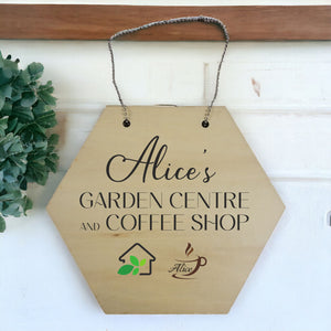 Garden Centre Custom Wood Plaque Sign PureEssenceGreetings