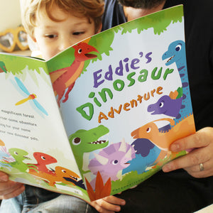 Personalised Dinosaur Adventure Story Book PureEssenceGreetings