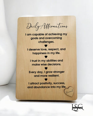 Personalised Manifestation Affirmation Plaque