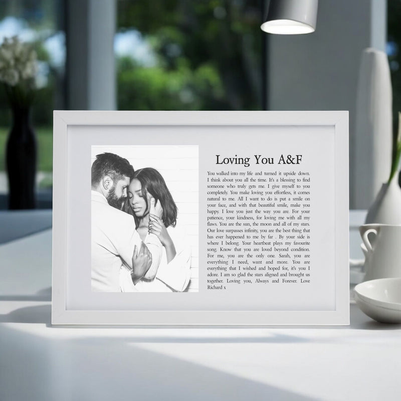 Always & Forever Framed Personalised Love Poem PureEssenceGreetings