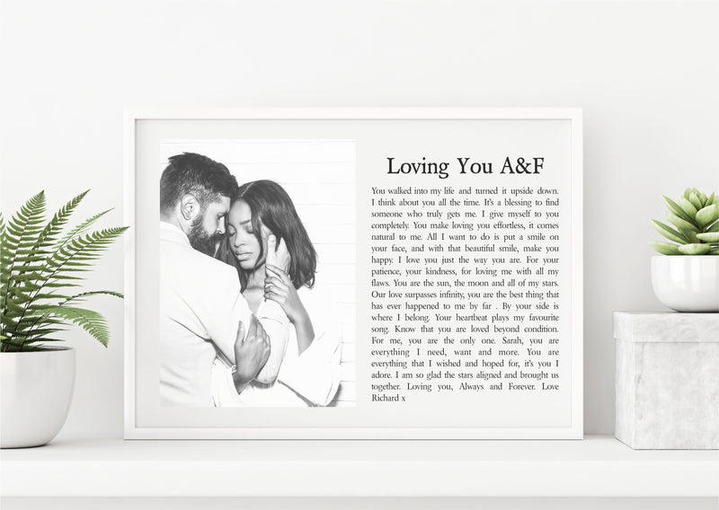 Always & Forever Framed Personalised Love Poem PureEssenceGreetings