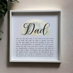 Everything I Am Dad Personalised Ceramic Plaque PureEssenceGreetings