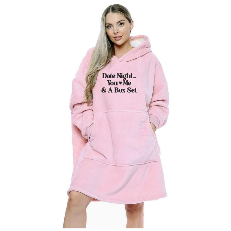 Date Night Custom Hoodie Blanket | Own Image | Unisex PureEssenceGreetings