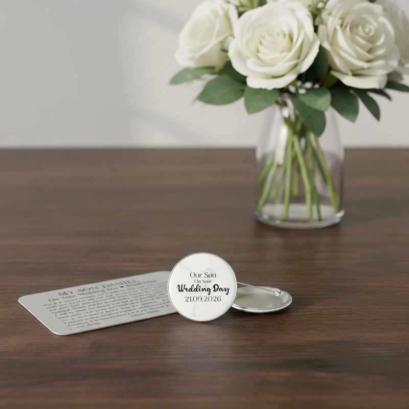 Son On Your Wedding Day Wallet Card and Cufflinks Gift Set PureEssenceGreetings