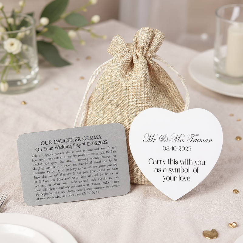 Daughter On Your Wedding Day Wallet Card PureEssenceGreetings