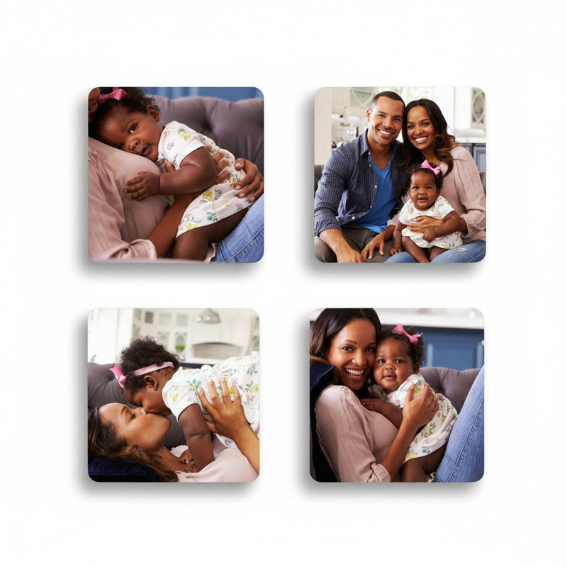 Personalised Photo Coaster Gift Set | Pack of 4 PureEssenceGreetings