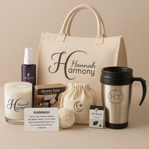 HARMONY Personalised Self-Care Wellbeing Gift Bag PureEssenceGreetings