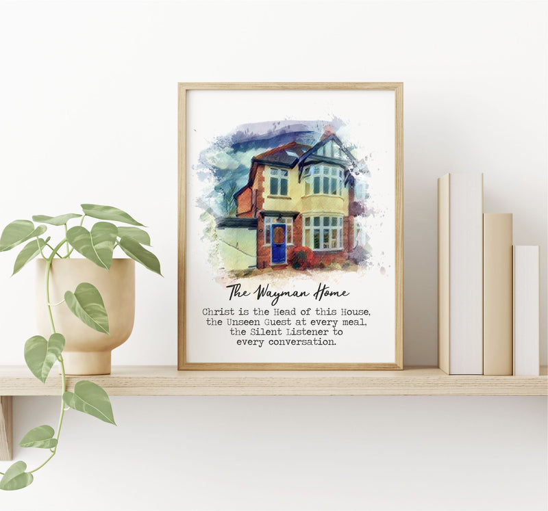 Personalised Framed Home Portrait PureEssenceGreetings