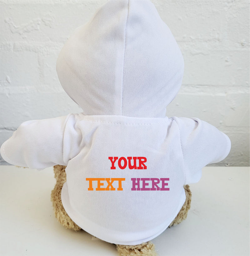 Teddy Bear with Hoodie | Own Text PureEssenceGreetings