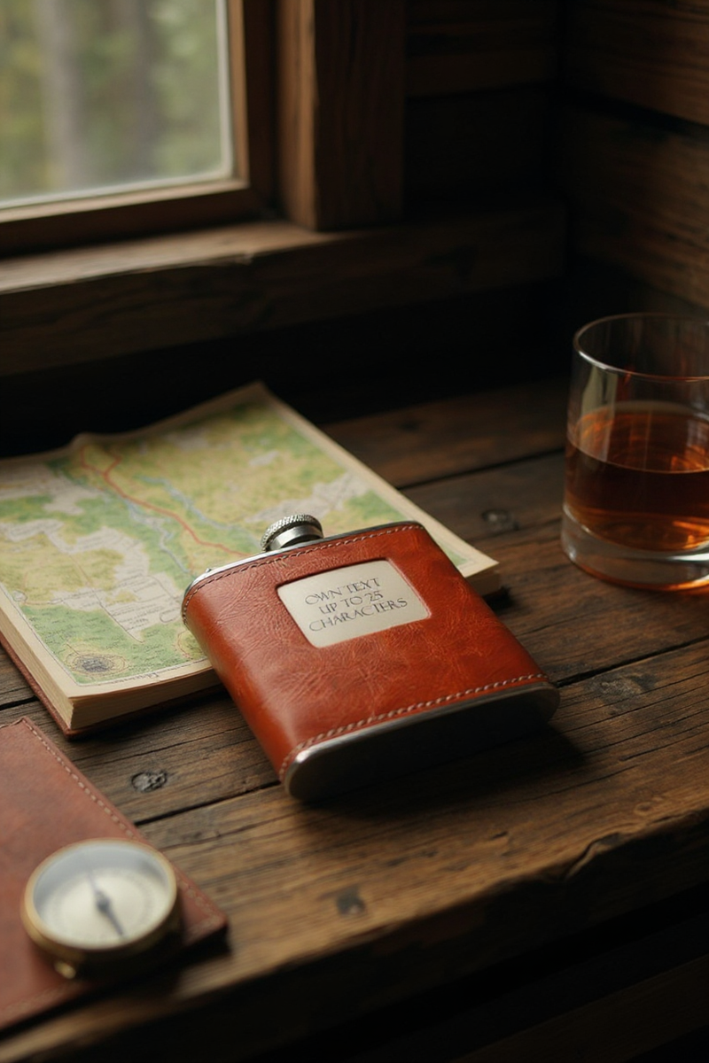 Personalised  Hip Flask - Own Text PureEssenceGreetings