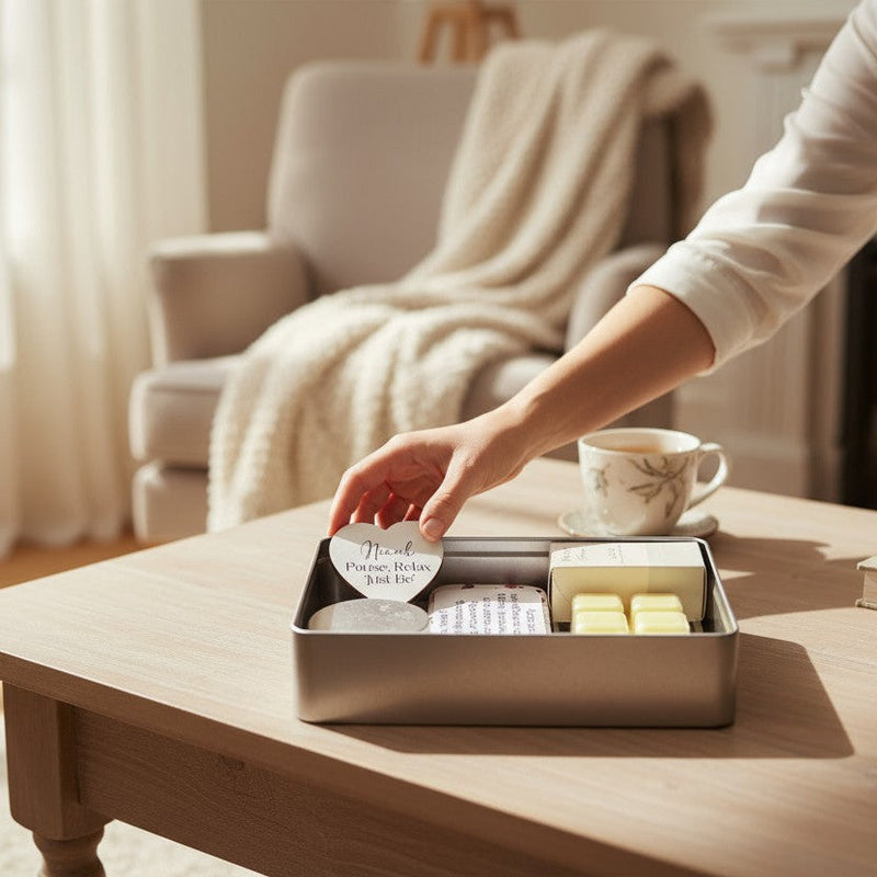 Self-Care Personalised Tin – Begin Your Wellbeing Journey PureEssenceGreetings