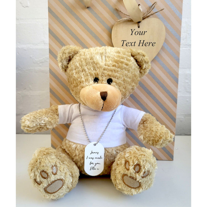I was Made for You Personalised Teddy Bear PureEssenceGreetings