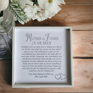 Mother & Father of The Bride * Groom Poem | Personalised Ceramic Plaque. PureEssenceGreetings