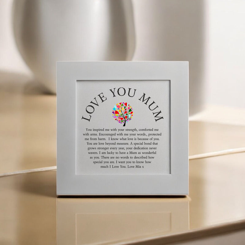 Mum Personalised Vintage Style Wood Framed Plaque PureEssenceGreetings