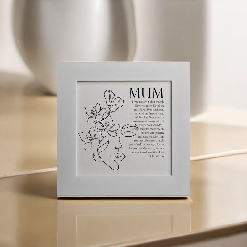 Personalised Mum Box Framed Poem | Unconditional Love PureEssenceGreetings