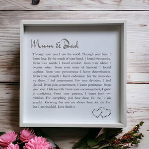 Mum & Dad Personalised Ceramic Plaque PureEssenceGreetings