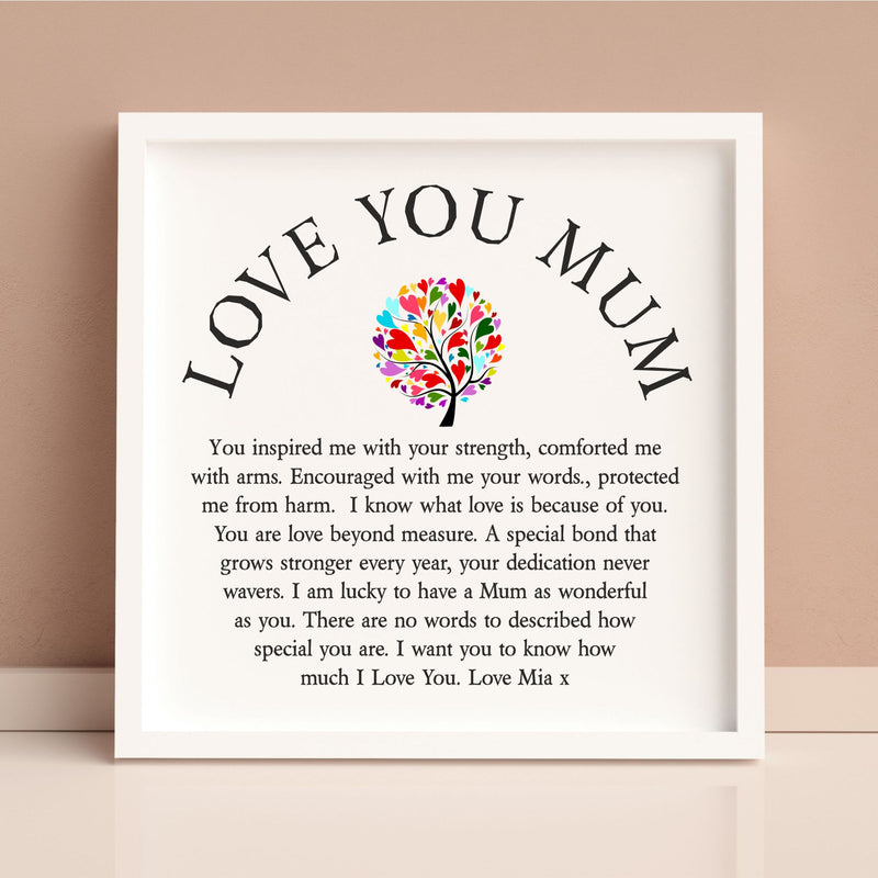 Mum Personalised Wood Plaque PureEssenceGreetings