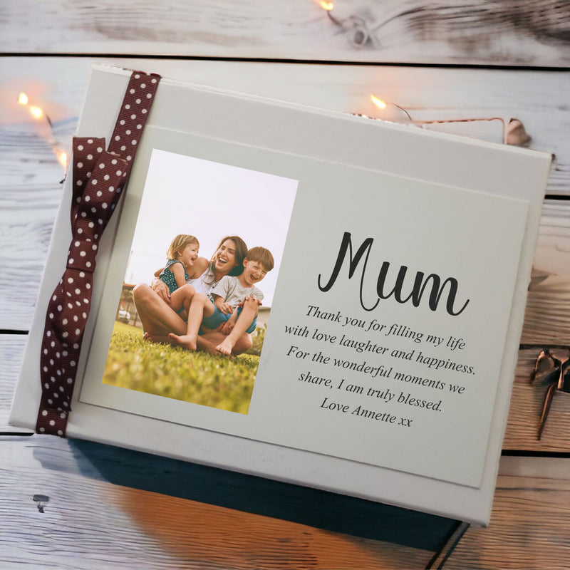 Luxury Personalised Mother's Day Folding Magnetic Photo Keepsake Gift Hamper (SML) PureEssenceGreetings
