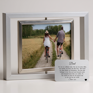 Personalised Dad Wallet Card | Silver Photo Frame PureEssenceGreetings