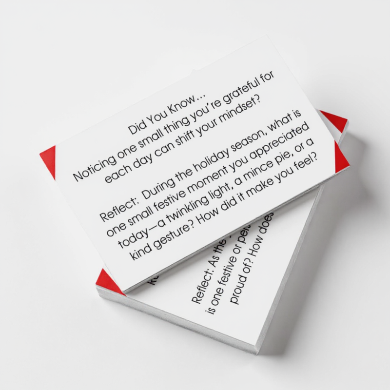 Did You Know: Wellbeing Guide | Christmas Edition – Journal & Reflection Card Set Pure Essence Greetings