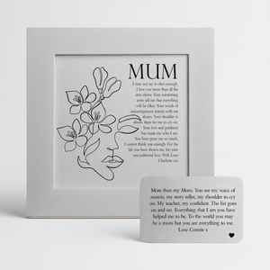 Frameable Personalised Mum Poem Card Set | Unconditional Love PureEssenceGreetings