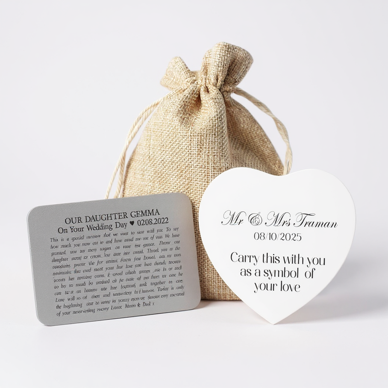 Daughter On Your Wedding Day Wallet Card PureEssenceGreetings