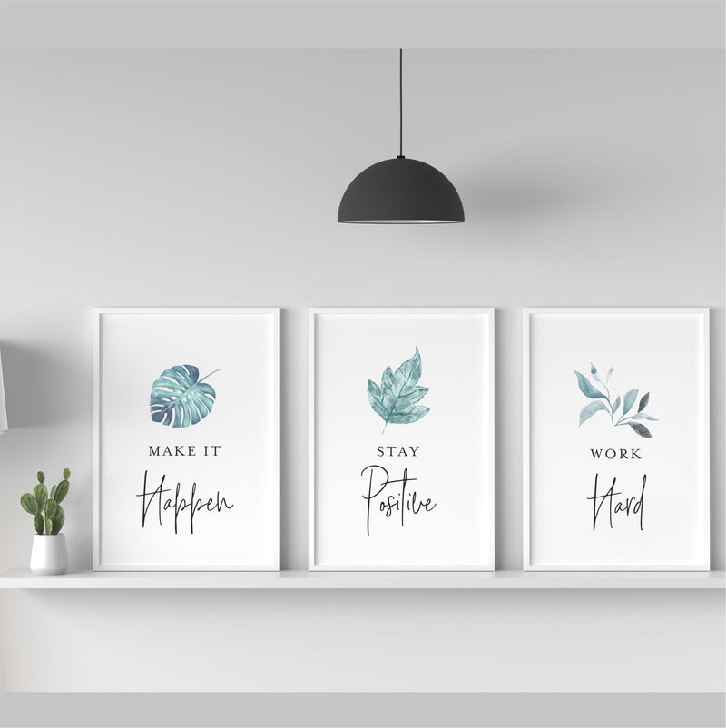 Leafy Design Office Quotes | Set of 3 PureEssenceGreetings