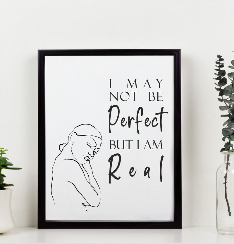 I am Real Quote Print | Motivational Wall Art | Framed | Unframed PureEssenceGreetings