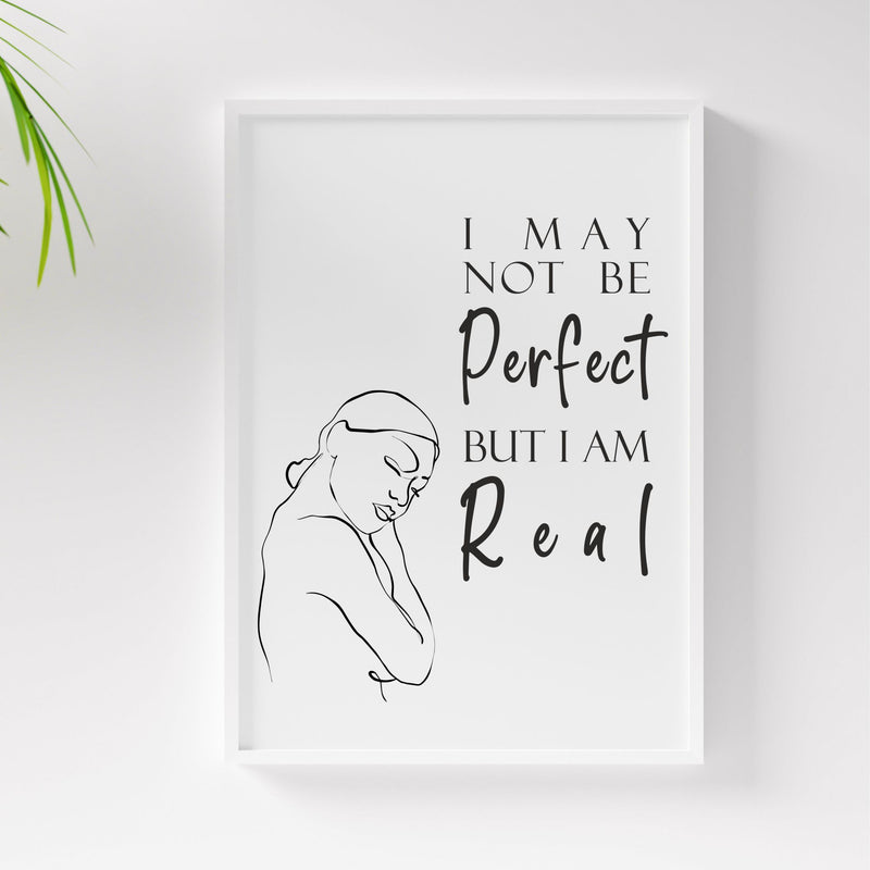 I am Real Quote Print | Motivational Wall Art | Framed | Unframed PureEssenceGreetings