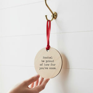 Round Wooden Wellbeing Decoration – 3 Designs PureEssenceGreetings