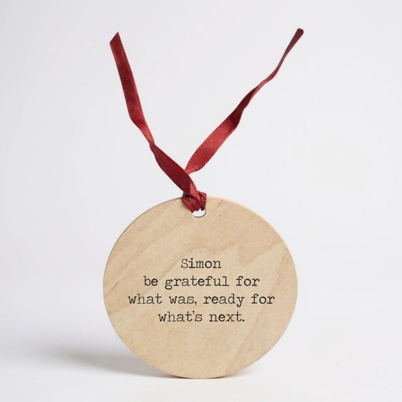 Round Wooden Wellbeing Decoration – 3 Designs PureEssenceGreetings
