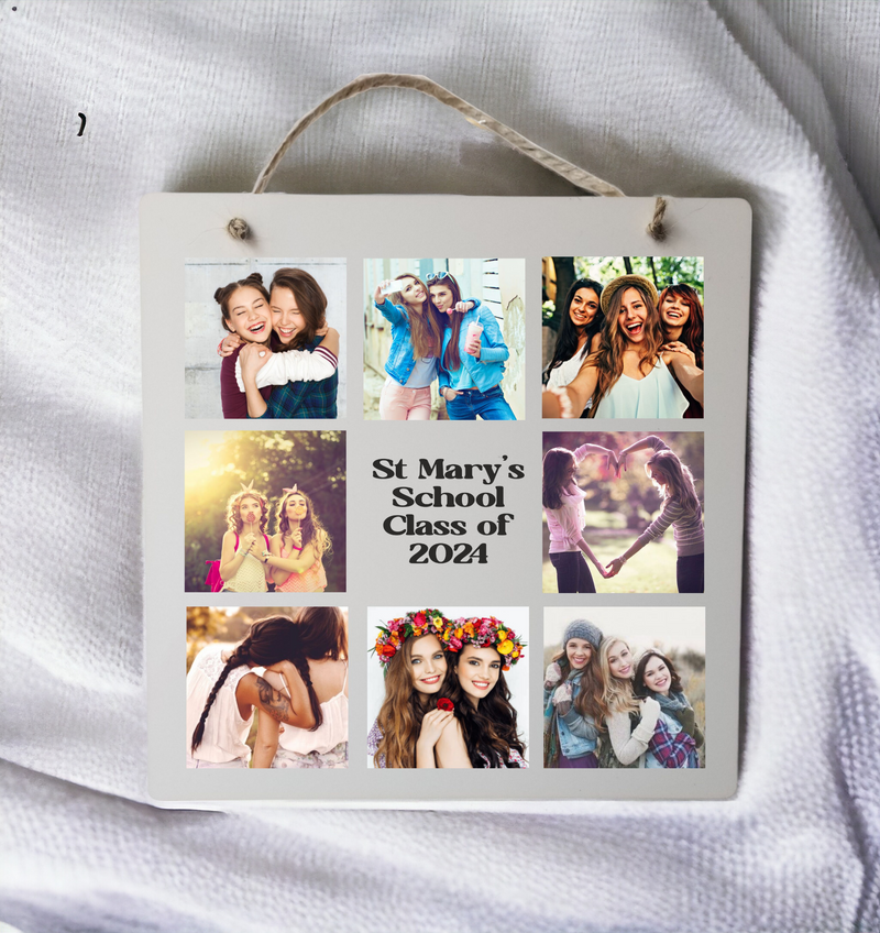 School Leavers Photo Collage Plaque | Your Own Text PureEssenceGreetings
