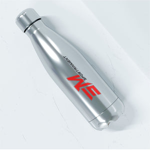 Silver Custom Logo Metal Insulated Flask Bottle PureEssenceGreetings