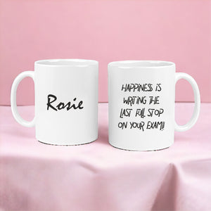 Happiness Is.... Personalised School Leaver Graduation Mug PureEssenceGreetings