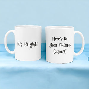 Here's To Your Future.... Personalised School Leavers Graduation Mug PureEssenceGreetings