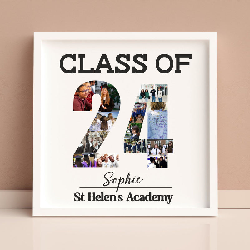 School Leavers Graduation Personalised Framed Photo Collage | 13 Images PureEssenceGreetings