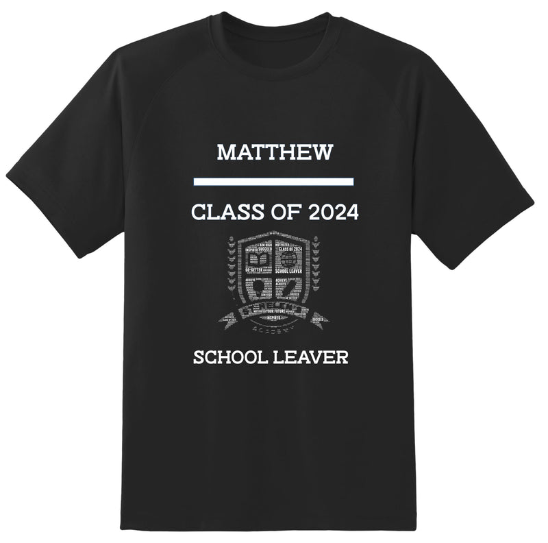 School Leavers Graduate Personalised WordArt T-shirt PureEssenceGreetings