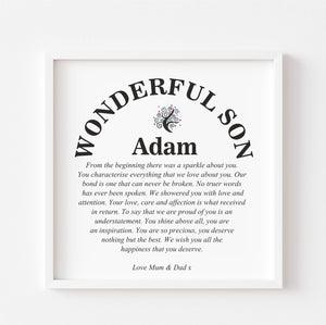 World's Best Son Personalised Plaque PureEssenceGreetings