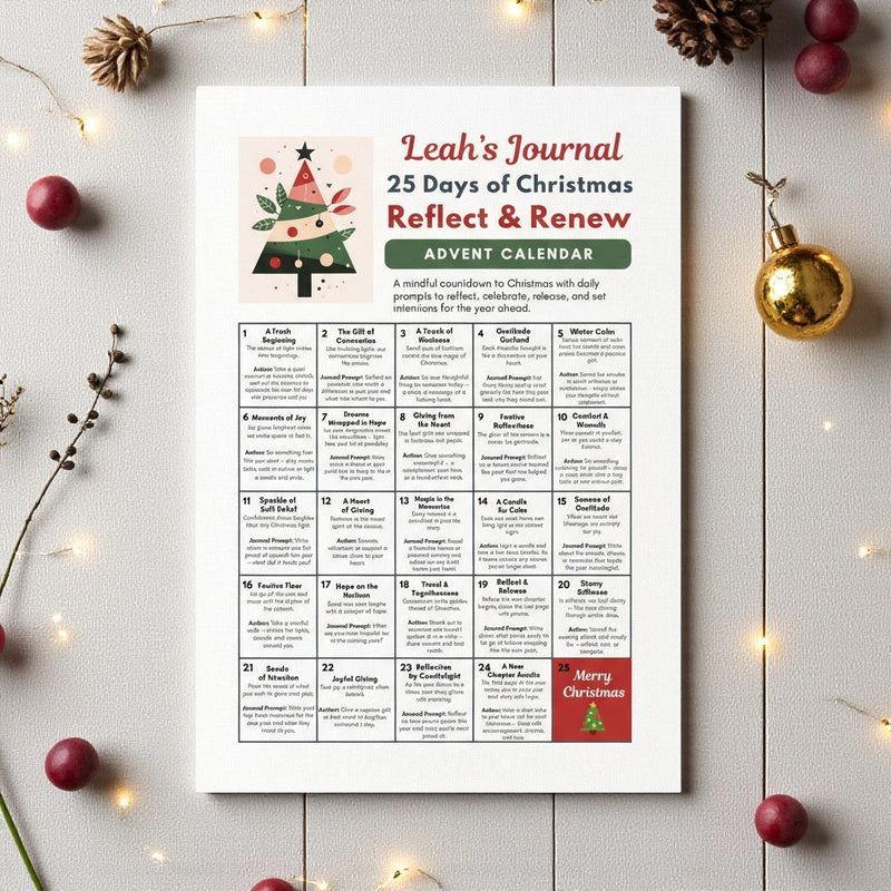 Affirmation Prompts Christmas Advent Calendar Box PEGGY