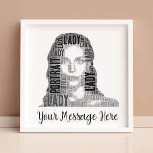 Word Art Personalised Portrait Print PureEssenceGreetings