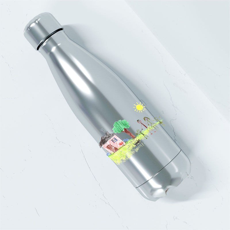 Child's Artwork Personalised Water Bottle Pure Essence Greetings