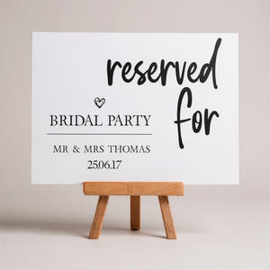Reserved For Table Top Personalised Sign PureEssenceGreetings