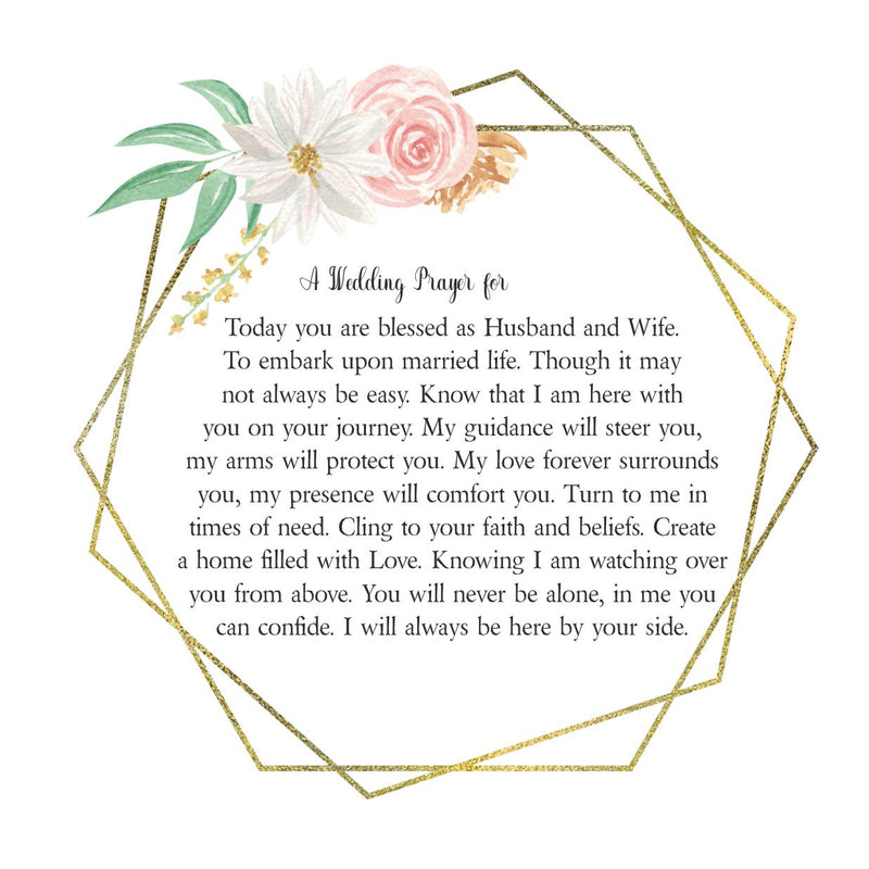 Wedding Prayer Personalised Plaque PureEssenceGreetings