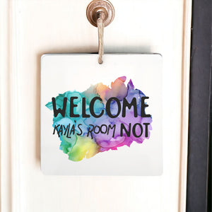 Welcome Not Bedroom Personalised Door Sign PureEssenceGreetings