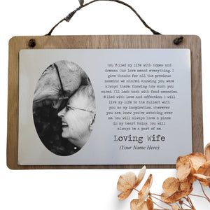 Personalised Memorial Plaque | A Part of Me | Husband | Wife PureEssenceGreetings